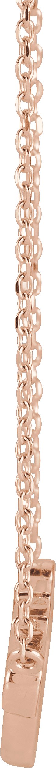 14K Gold Faith Necklace - Rose Gold - view 2