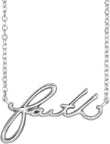 Platinum Faith Necklace