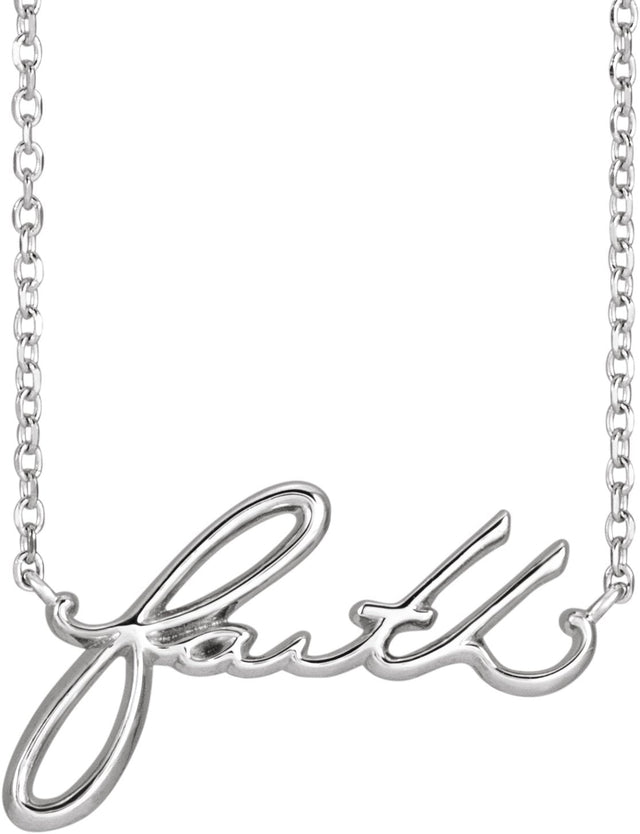 Platinum Faith Necklace