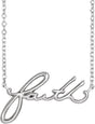Platinum Faith Necklace