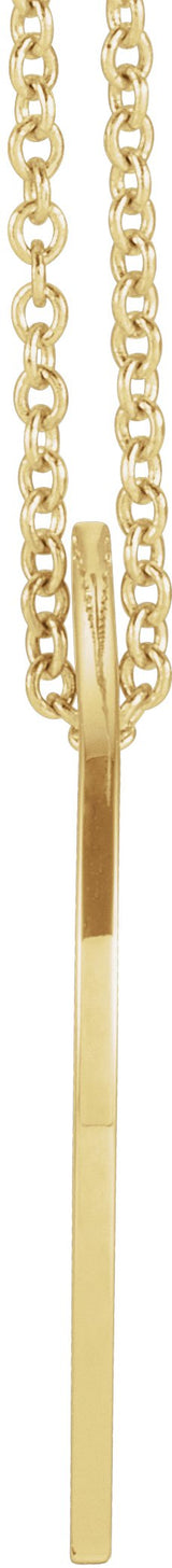 14K Gold Engravable Faith, Love, & Hope Loop Necklace or Pendant - Yellow Gold - view 2