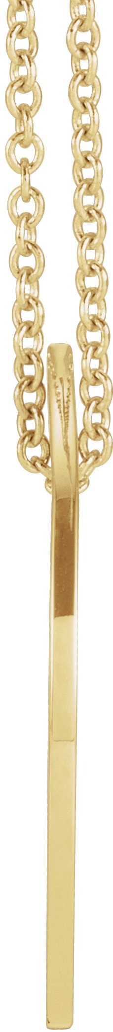 14K Gold Engravable Faith, Love, & Hope Loop Necklace or Pendant - Yellow Gold - view 2