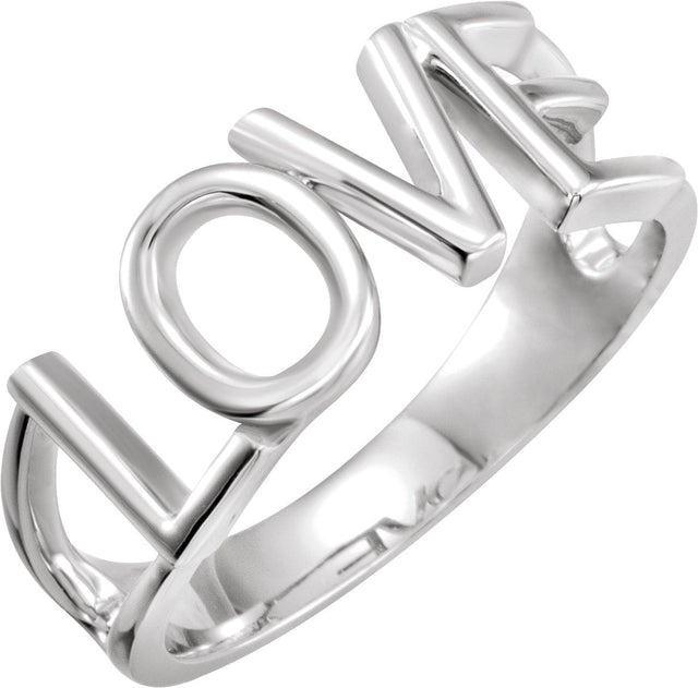 14K Gold Love Ring II - White Gold