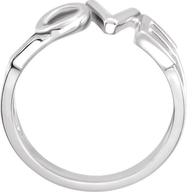 14K Gold Love Ring II - White Gold - view 2