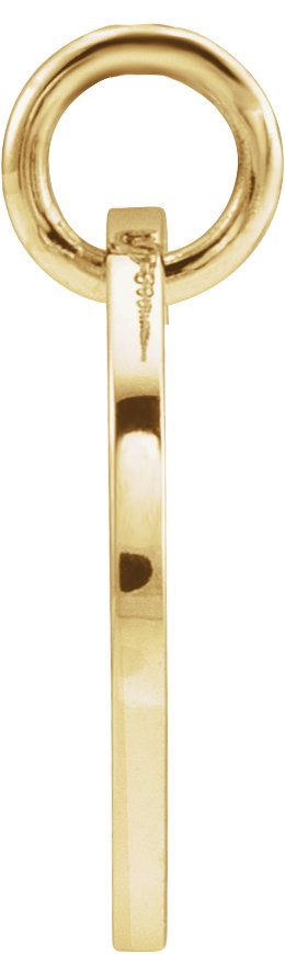 14K Gold Initial H Necklace or Pendant - Yellow Gold - view 3