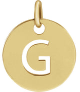 14K Gold Initial G Necklace or Pendant - Yellow Gold