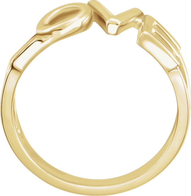 14K Gold Love Ring II - Yellow Gold - view 2