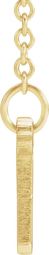 14K Gold Be Posh Engravable Bar Necklace - Yellow Gold - view 2