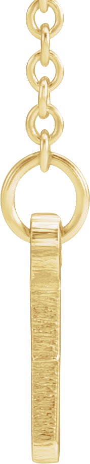 14K Gold Be Posh Engravable Bar Necklace - Yellow Gold - view 2