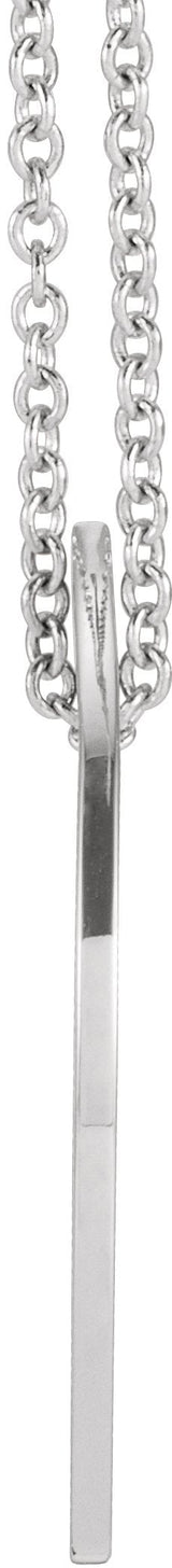 Platinum Engravable Faith, Love, & Hope Loop Necklace or Pendant - view 2