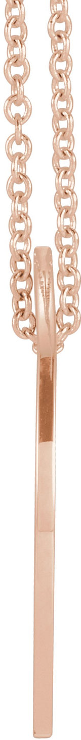14K Gold Engravable Faith, Love, & Hope Loop Necklace or Pendant - Rose Gold - view 2
