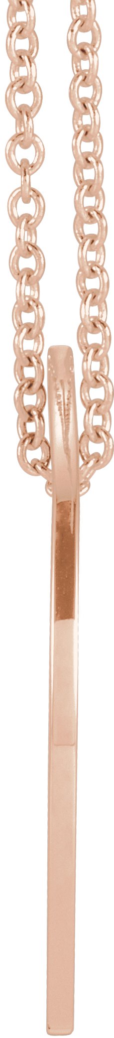 14K Gold Engravable Faith, Love, & Hope Loop Necklace or Pendant - Rose Gold - view 2