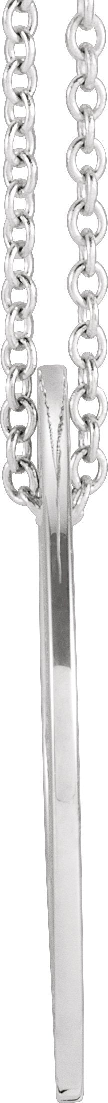 14K Gold Engravable Faith, Love, & Hope Loop Necklace or Pendant - White Gold - view 2