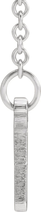 14K Gold Be Posh Engravable Bar Necklace - White Gold - view 2