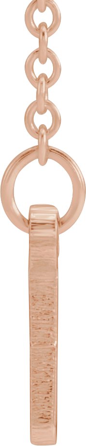 14K Gold Be Posh Engravable Bar Necklace - Rose Gold - view 2