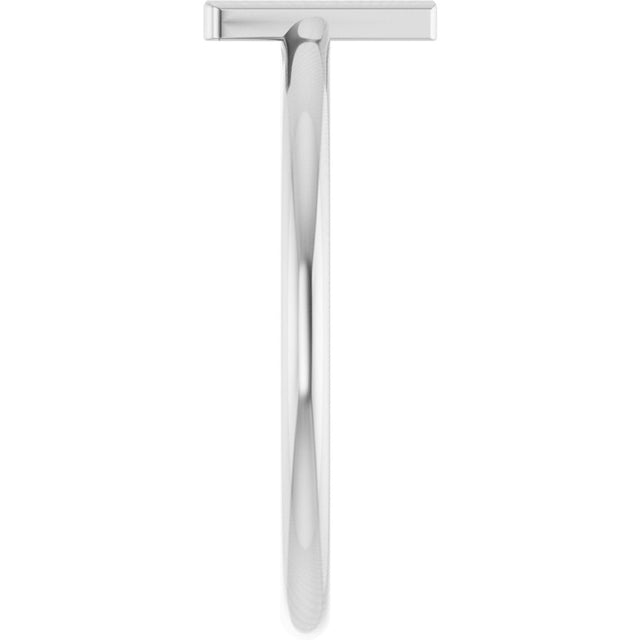 Platinum Initial A Ring - view 4