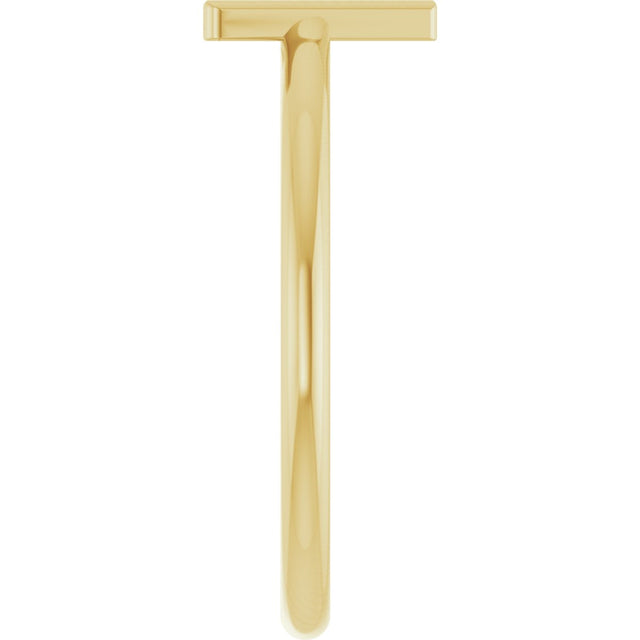 14K Gold Initial A Ring - Yellow Gold - view 4