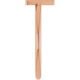 14K Gold Initial A Ring - Rose Gold - view 4