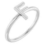 Platinum Initial F Ring