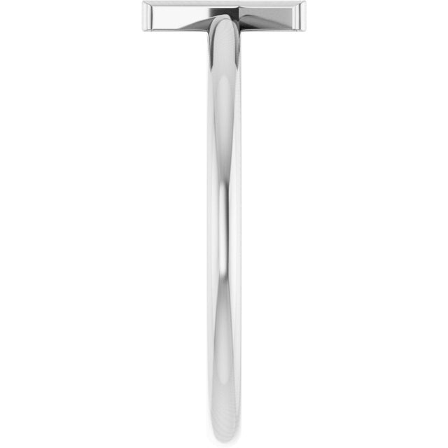 14K Gold Initial K Ring - White Gold - view 4
