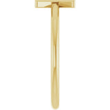 14K Gold Initial K Ring - Yellow Gold - view 4