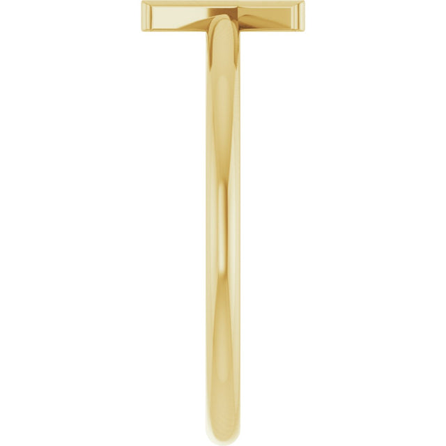 14K Gold Initial K Ring - Yellow Gold - view 4