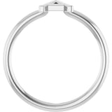 Platinum Initial A Ring - view 2