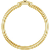 14K Gold Initial A Ring - Yellow Gold - view 2