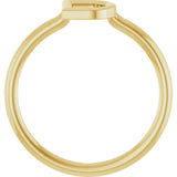 14K Gold Initial D Ring - Yellow Gold - view 2