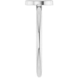 14K Gold Initial D Ring - White Gold - view 4