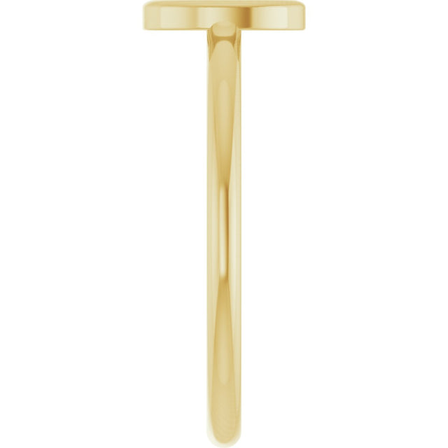14K Gold Initial D Ring - Yellow Gold - view 4