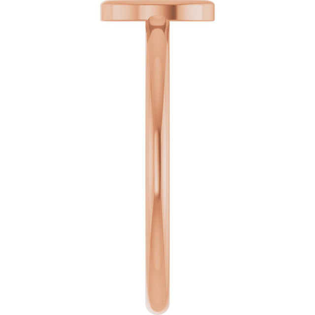 14K Gold Initial D Ring - Rose Gold - view 4