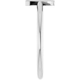 14K Gold Initial Z Ring - White Gold - view 4