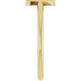 14K Gold Initial Z Ring - Yellow Gold - view 4
