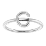 Platinum Initial C Ring - view 3