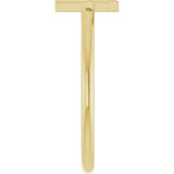 14K Gold Initial F Ring - Yellow Gold - view 4