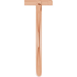 14K Gold Initial F Ring - Rose Gold - view 4