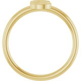 14K Gold Initial S Ring - Yellow Gold - view 2