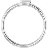 Platinum Initial F Ring - view 2