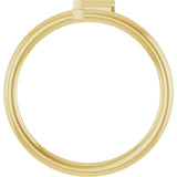 14K Gold Initial F Ring - Yellow Gold - view 2