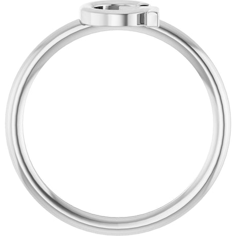 Platinum Initial G Ring - view 2