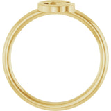 14K Gold Initial G Ring - Yellow Gold - view 2