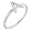 Platinum Initial A Ring
