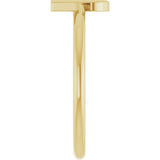 14K Gold Initial G Ring - Yellow Gold - view 4