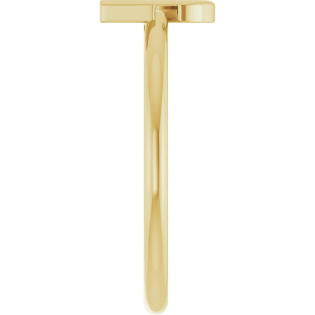 14K Gold Initial G Ring - Yellow Gold - view 4