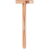 14K Gold Initial G Ring - Rose Gold - view 4