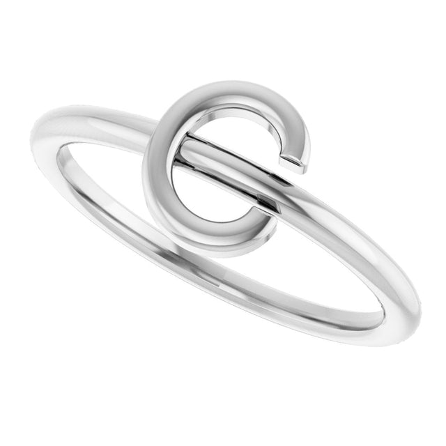 Platinum Initial C Ring - view 5