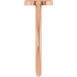 14K Gold Initial C Ring - Rose Gold - view 4