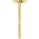 14K Gold Initial S Ring - Yellow Gold - view 4
