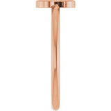 14K Gold Initial S Ring - Rose Gold - view 4